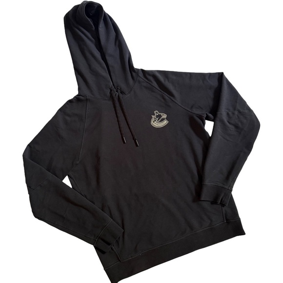 LULULEMON / NHL / VANCOUVER CANUCKS BLACK ATHLETIC FIT HOODIE WITH LOGO SIZE M - Picture 2 of 6